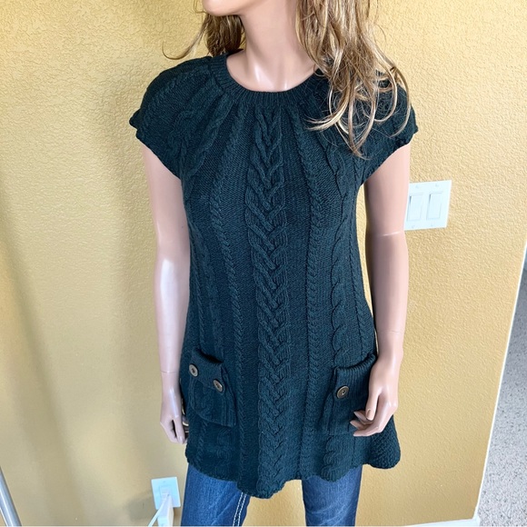 Style & Co. Cable Knit Tunic Sweater Short Sleeve - Picture 4 of 11